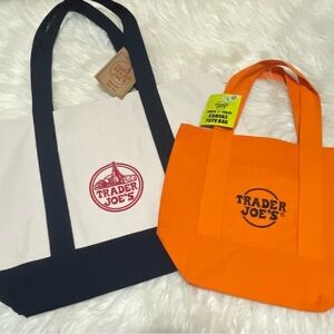 NEW Trader Joes Large and Mini Canvas Tote